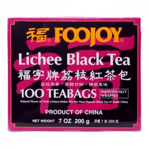 Foojoy Lichee Black Tea – 100 Bags, 7 oz/200 g
