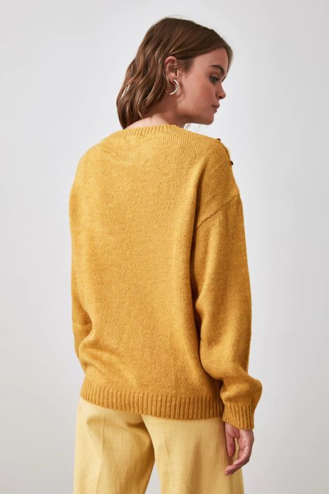 Yellow Knitwear Sweater