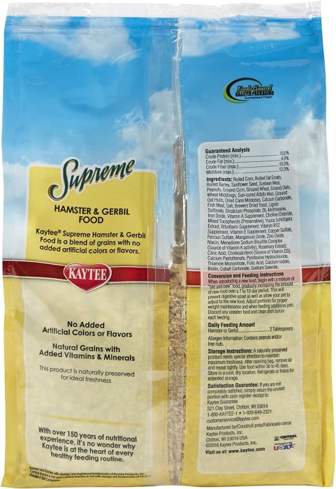 Kaytee Supreme Hamster & Gerbil Food, 2 Lb