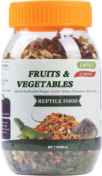 Reptile Food Vegetable Fruit Mix - High Protein Natural Pet Food