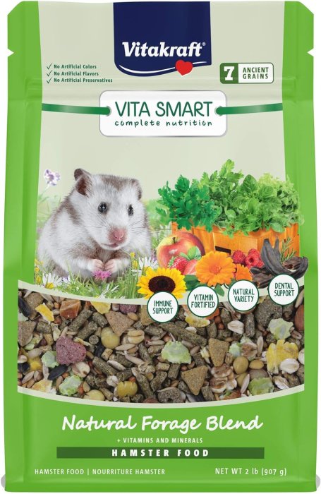 Vitakraft Vita Smart Hamster Food - Complete Nutrition - Premium Fortified Blend with Added Vitamins for Hamsters