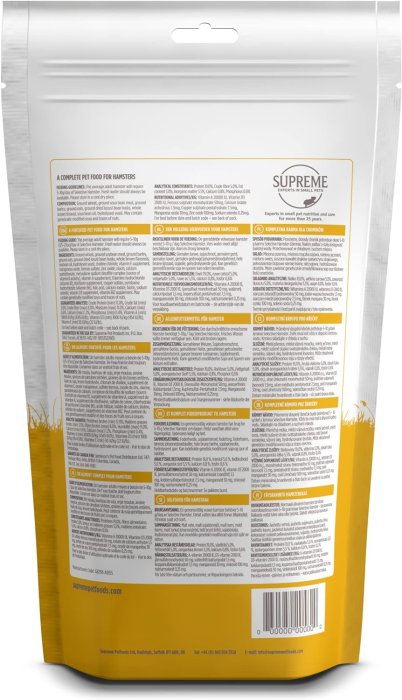 Supreme Petfoods Science Selective Hamster Foods, Brown,natural,0.1 kg