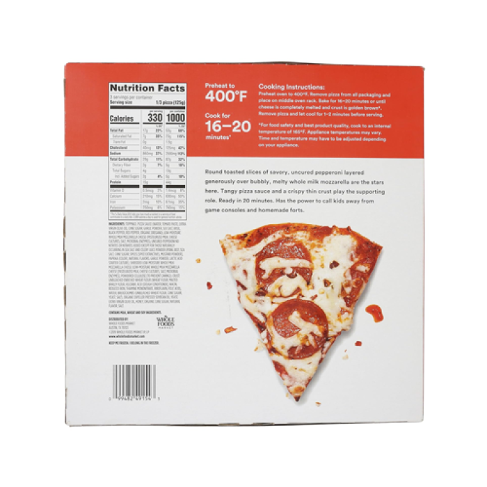 Thin Crust Pizza Uncured Pepperoni