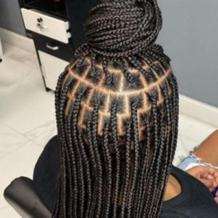 Box braid waist length