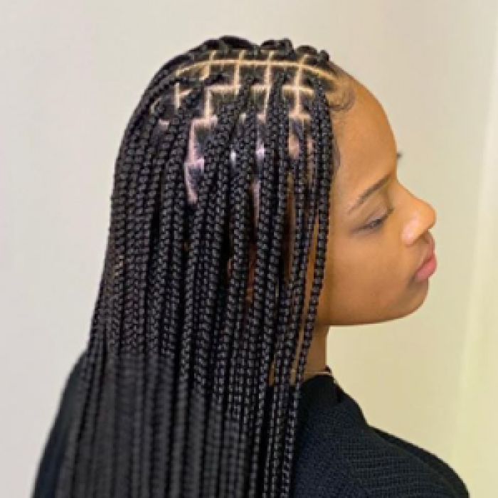 Knotless braid butt length