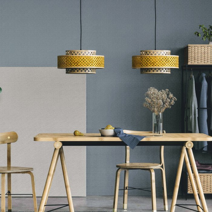 Bamboo and rattan decorative lights