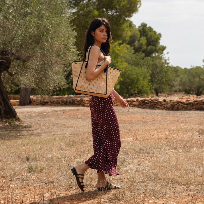 Woven Palm Leaf Market Shopper