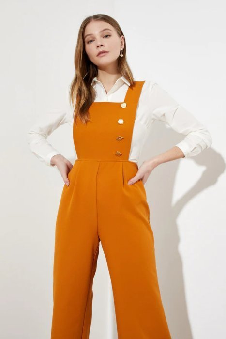 Button Detailed Jumpsuit