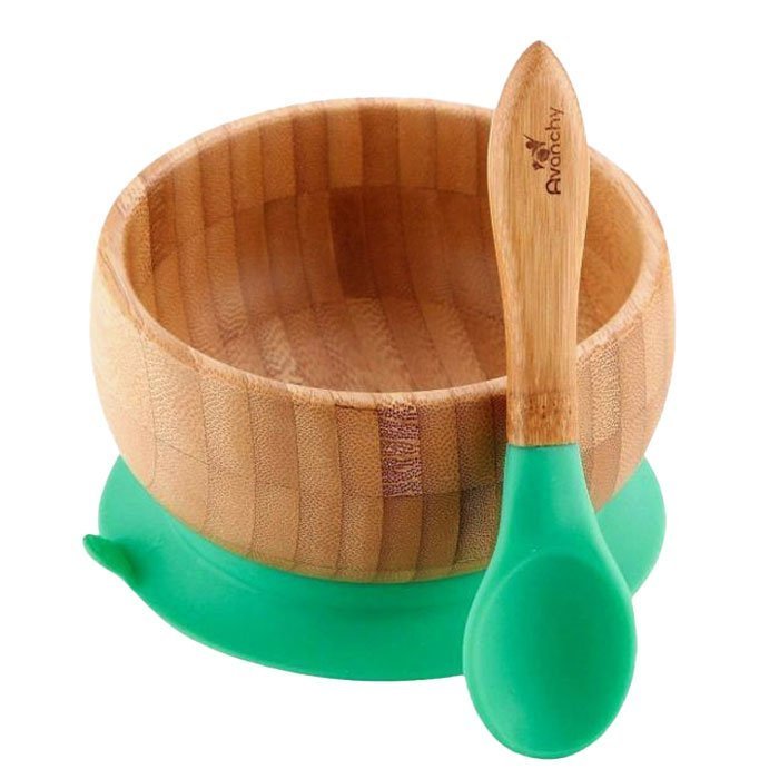 Bamboo Suction Baby Bowl + Spoon