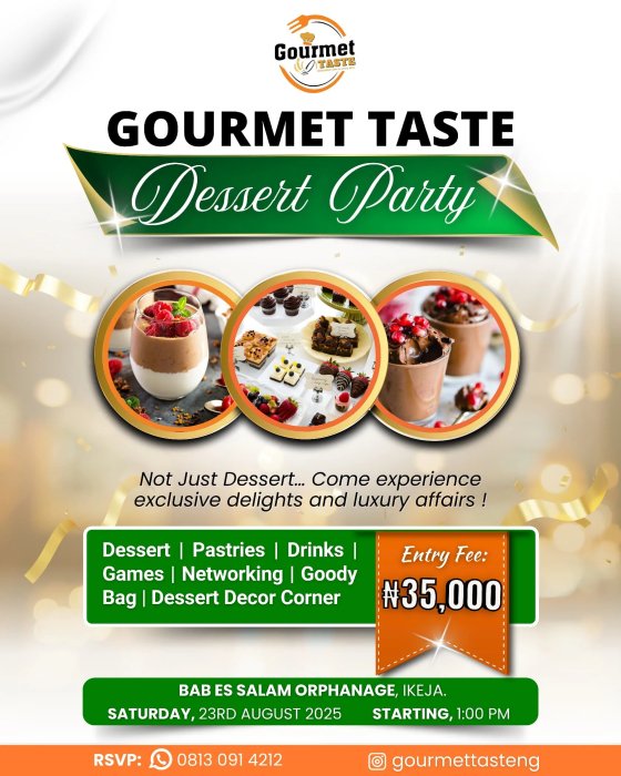 Gourmet Taste Dessert Party