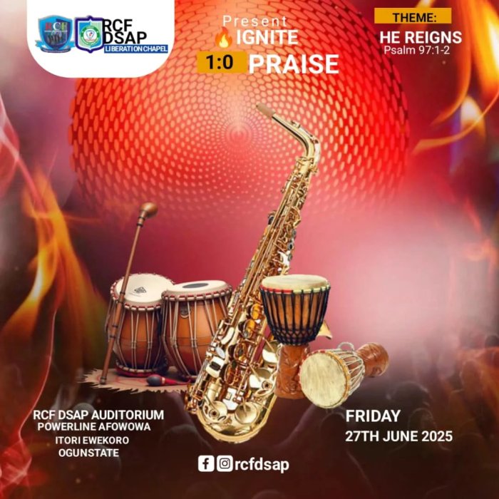 IGNITE PRAISE 2025/ Theme: He Reigns ( Psalm 97: 1-2)